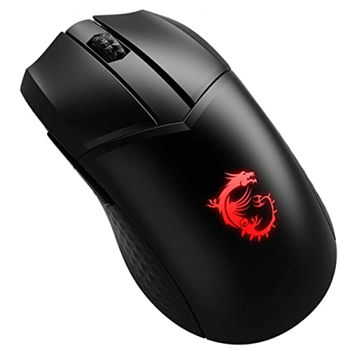 MSI CLUTCH GM41 LIGHTWEIGHT WIRELESS ゲーミングマウス 軽さ 高的確さ検知器積み上げる MS496 黒いこと