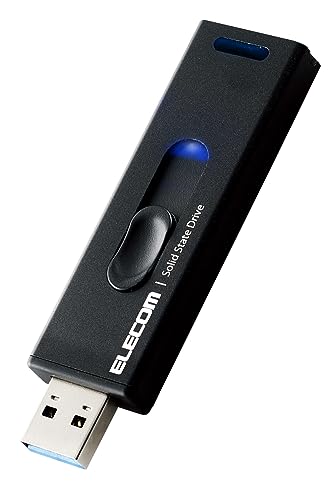 エレコム SSD 外後ばらい 2結核症 USB3.2(Gen2) 読込速度500MB/秒 軽銀筐体 横すべり式 キャッ押し付ける  なおなお書き5/なおなお書き4/テレビ受像機録画 相応う  黒いこと ESD-EMA2000GBK その他-パソコン・周辺機器