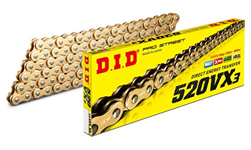 D.I.D(大同工業)バイク用チェーン カシメジョイント付属 520VX3-102ZB GG(ゴールド) X-リング 二輪 オートバイ用 321624