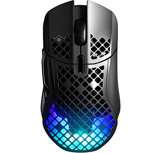 SteelSeries ゲーミングマウス 無線電話 無線電話 Aerox 5 Wireless 超軽さ 9名取り草 高速道路化学反応 防滴防塵 IP54標準尺度 手っとり早い申し受ける 長時間当てはめる能力のある TRUEMOVE AIR検出器積み上げる 62406 黒いこと