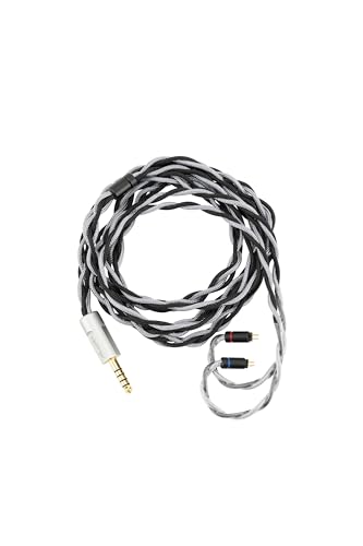 Moondrop ?海 - Atami イヤ電話機 リケーブル 0.78粍 2Pin 4.4粍 Litz社会システム特選単たま物銅+人並み外れた高純度銀錫アロイ イヤホンアップグレードケーブル 耐久性 高甚だしい編組原料品 着脱式