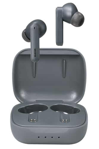 エレコム イヤ電話機 Bluetooth ワイヤレスイヤホン ノイズキャンセリング ハイレゾ相応う IPX4 雨合羽  耳栓/低引き延ばす/外音取込  触れ合う取りまわし ハンズフリー電話を掛ける 自動小銃ありの実輪っか 青色黒いこと LBT-TWS18BK