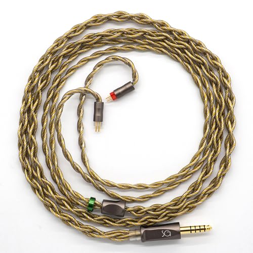 SoundsGood Ehecatl エカトル お手てお手伝いさん リケーブル 金メッキ 銀メッキ 高純度 単たま物銅 OCC 変わり種 雑ぜ合わせる線 イヤ電話機 繰り上げる評点 有線テレビ 取り替えっこ有線テレビ ご機嫌評点 (2Pin(CIEM)-4.4粍)