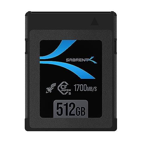 SABRENT CFexpress Type-B 512GB メモリーカード、PS5 PS4 PC ノートパソコンその他のデバイスで最大1700 MB/秒の高速転送 CF-XTBT-512