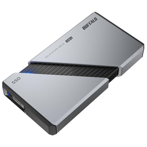 バッファロー ポータブル SSD 外付け 2TB USB4 Gen3x2 対応 Type-C 高速 最大読込速度 3,800MB/s exFAT SSD-PE2.0U4SA/N Windows MacOS ChromeOS PS5 メーカー動作確認済み 65,221円