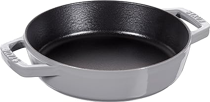 staub ストウブ 「 両手フライパン 薄墨色 20糎 」 スキネットボール 両手 鋳込み ホーロー IH相応う  日本置き目売りわたす品  Double Handle Frying Pan 40511-660