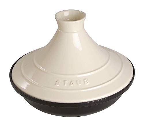 ストウブ(Staub) 「 タジン鍋 象牙色 20糎 」 両手 ホーロー 鍋 IH相応う  日本置き目売りわたす品  Speciality 40509-394 その他-キッチン用品・食器・調理器具