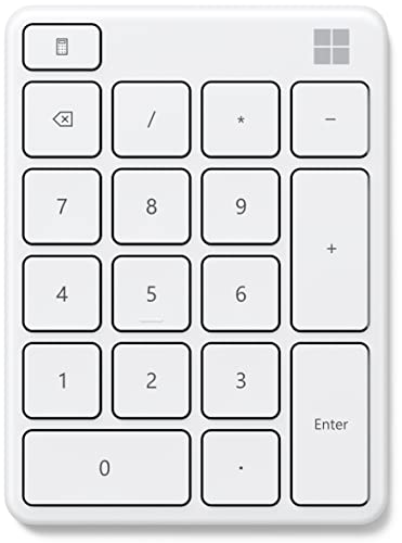 マイクロソフト ナンバー パッド 23O-00018 : ワイヤレス 薄型 テンキー キーカスタム可 3台接続可 Bluetooth ( グレイシア ) Windows Surface 対応