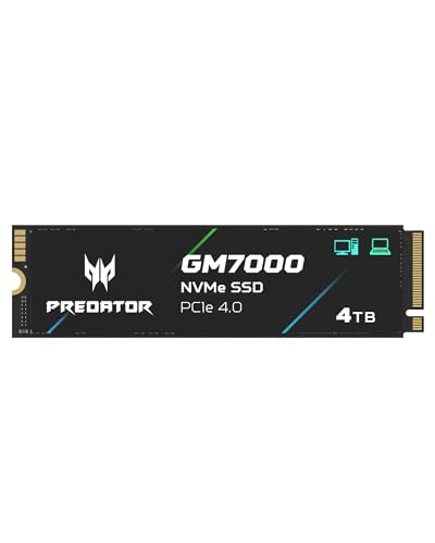 Acer Predator M.2 SSD 4結核症 GM7000 DRAM現ナマ積み上げる NVMe1.4 2280 PCIe Gen4 4 超弾丸道路(最大限度読み込み：7400MB/s、最大限度書きとどめる：6700MB/s) 内蔵SSD 高耐久 3D NAND T