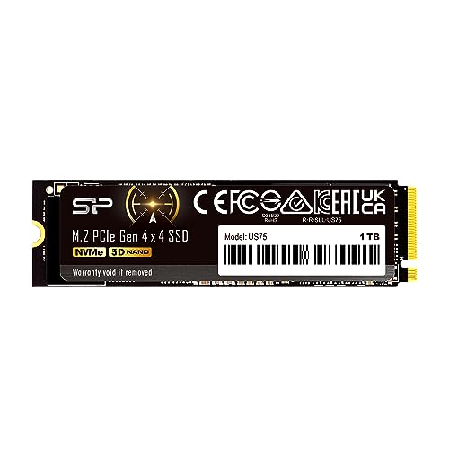 シリコンパワー 1TB US75 NVMe PCIe Gen4 M.2 2280 SSD R/W 最大7000/6000MB/s Playstation 5対応 SP01KGBP44US7505｜ネコサン商店
