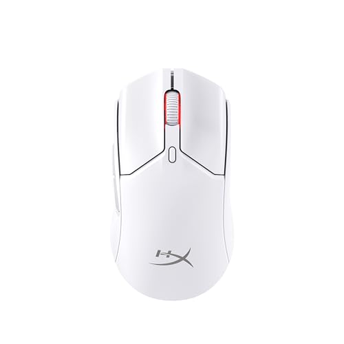HyperX ワイヤレス ゲーミングマウス Pulsefire Haste 2ミニ PC向け 小型軽量 59g デュアルワイヤレス対応 (Bluetooth / 2.4GHz) 無線 充電式 長時間駆動バッテリー ホワイト 7D389AA｜ネコサン商店