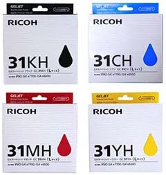 リコー GC31H 4色セット BK/C/M/Y 純正 GXカートリッジ Lサイズ