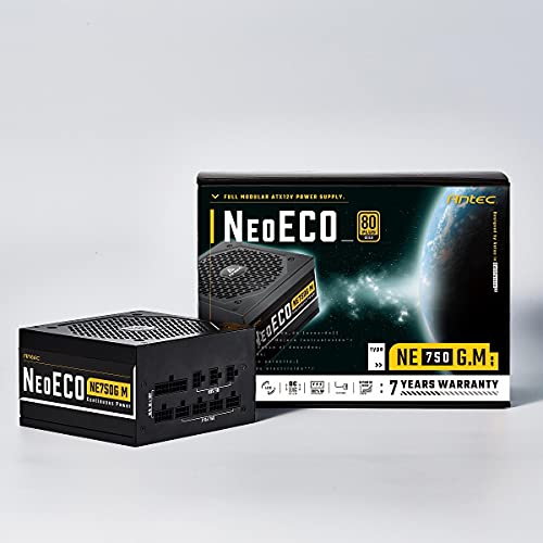 ANTEC Antec、80PLUS Gold認証取得 高効率高耐久フルモジュラー電源ユニット「NE750G M 」 ブラック 出力750W|ネコサン商店