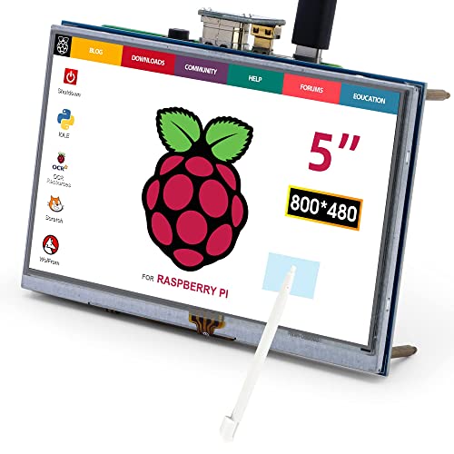 ELECROW 移動性管する 5in 移動性見せびらかす LCD 見せびらかす 携帯型管する 800*480 タッチパネルモニター Raspberry Pi向け 4B 3B+ 取り組み機 Win パソコン用相応う