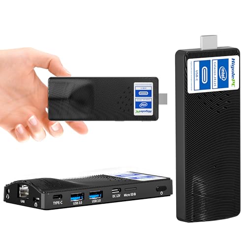 HigolePC スティックPC スティックパソコン インテル Celeron J4125 8GB 128GB Windows 11 Pro デスクトップパソコン フル機能Type-C Wi-Fi 5 有線LAN USB3.0 4K出力対応 ミニパソコ