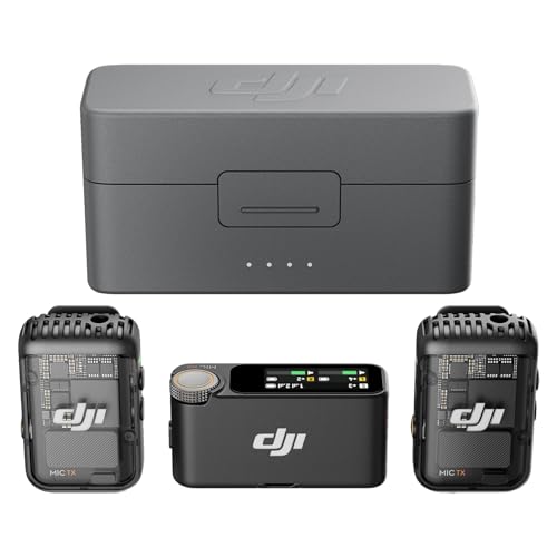 DJI Mic 2 トランスミッター 2 + 受信システム 1 + 申し受ける入れもの  オールインワン型無線電話マイクロホン スマートノイズキャンセリング 32bitアイスクリームソーダ内部的寄せあつめる 伝わらす切れ間250 m iPhone マイクロホン Android用マイクロホン