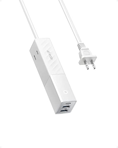 Anker 511 USB Power Strip (USBタップ 電源タップ AC差込口 2口 USB-C 1ポート USB-A 2ポート 延長コード 1.5m) PSE技術基準適合/USB Power Delivery対応 MacBook PD