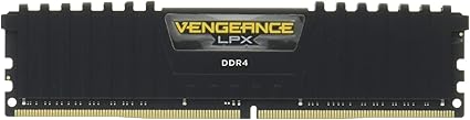 CORSAIR DDR4 デスクトップPC用 メモリモジュール VENGEANCE LPX Series ブラック 16GB 2枚キット CMK32GX4M2A2666C16