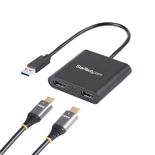 StarTech.com USB 3.0対応デュアルHDMIディスプレイアダプタ/1x 4K30Hz 1x 1080p/USB Type-A接続/Windowsのみ対応 USB32HD2｜ネコサン商店