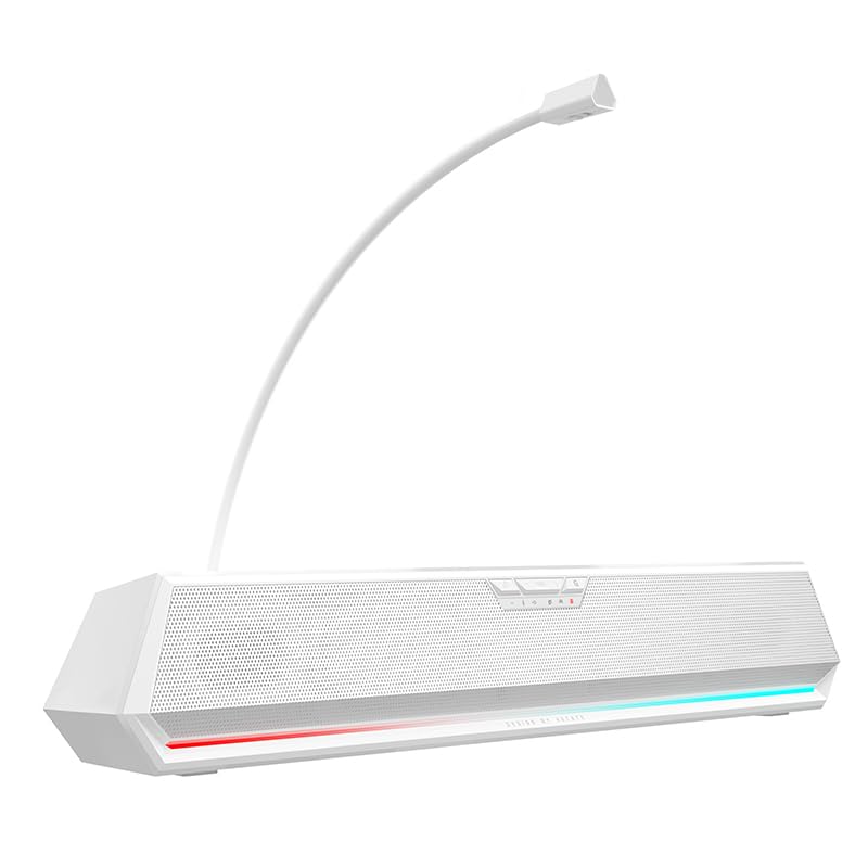 EDIFIER Hecate ゲーミングスピーカー G1500BAR 5W出力 バーチャル7.1サラウンドゲーミングスピーカー Bluetooth USB-A RGBライト付き ホワイト 日本正規代理店品 ED-G1500BAR-WH｜ネコサン商店
