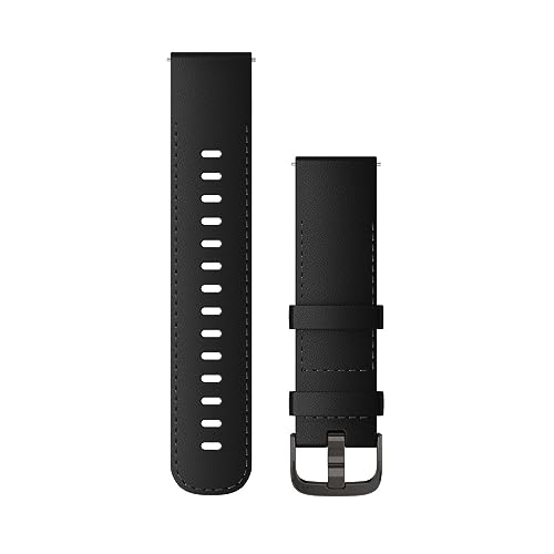 GARMIN(ガーミン) Quick Release バンド 22mm Black Leather/Brushed Slate  日本正規品
