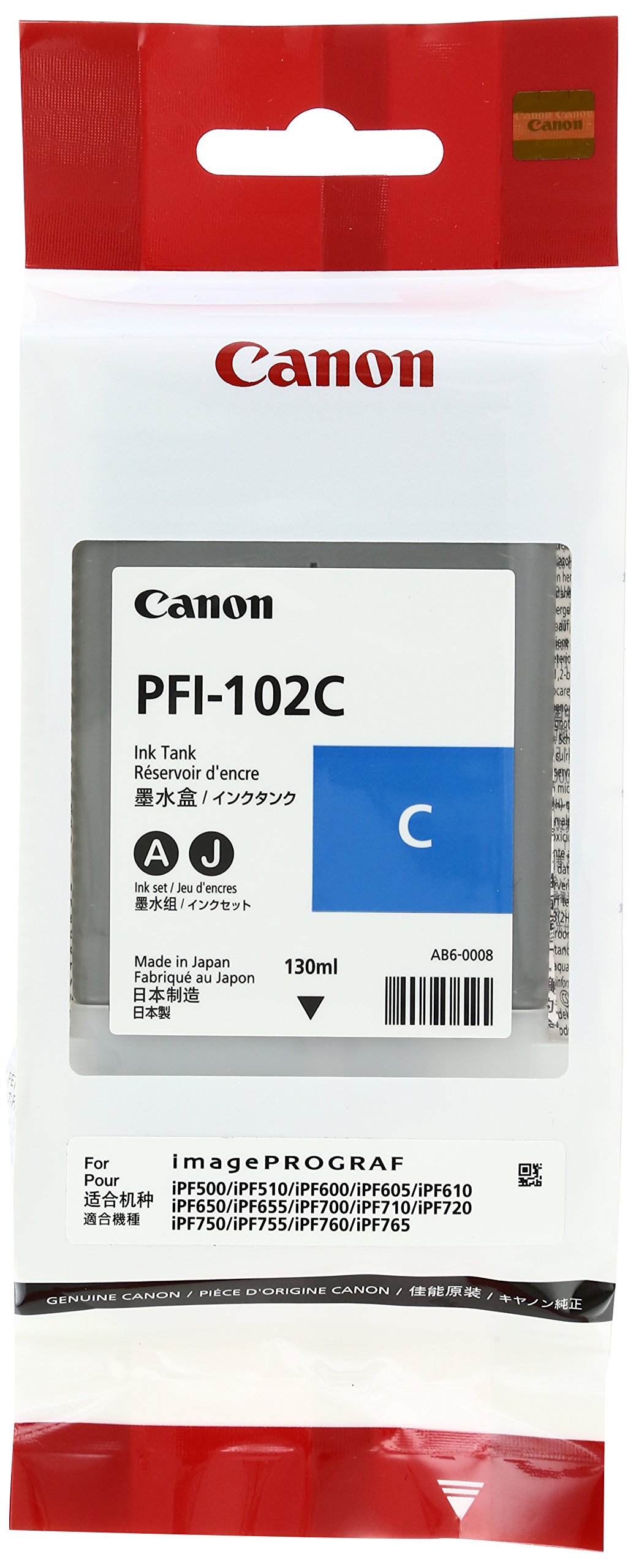 Canon 純正インクタンク シアン PFI-102C 0896B001