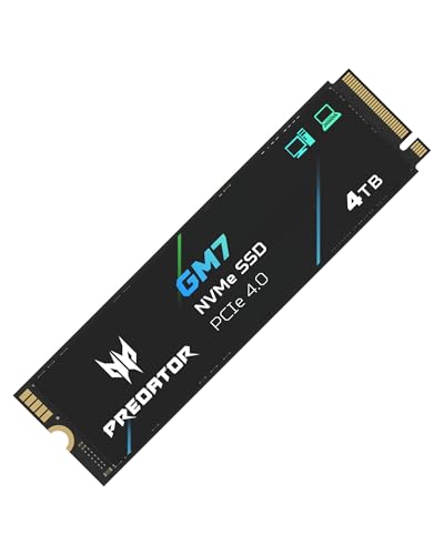 Acer Predator M.2 SSD 4結核症 GM7 NVMe1.4 2280 PCIe Gen4 4 超弾丸道路(最大限度読み込み：7400MB/s、最大限度書きとどめる：6500MB/s) 内蔵SSD 高耐久 3D NAND TLC なおなお書き5動くこと突きとめる済み メー