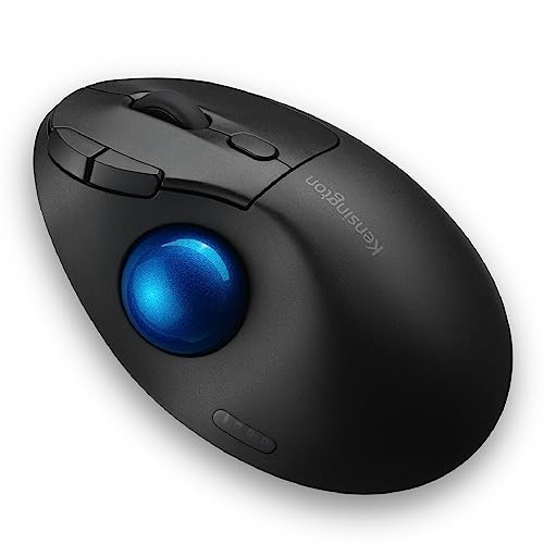 Kensington   ケンジントン Pro Fit\u0026#127276; Ergo TB450 ワイヤレストラックボール 無線 特許取得ボール取り出しボタン Bluetooth@Low Energy 機能ボタン7個 電池寿命最大24ケ月 K72194JP ブルー