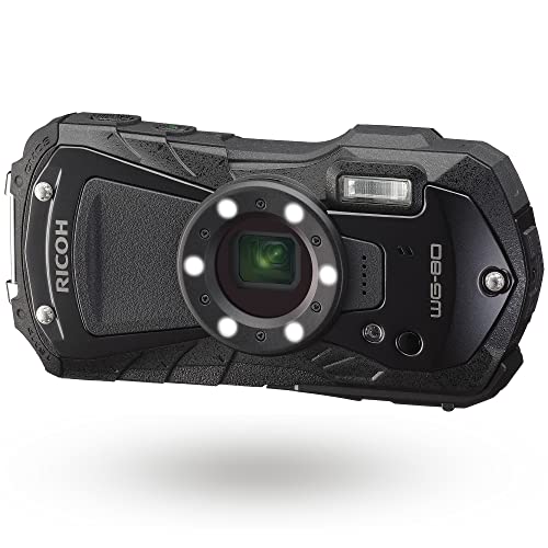 RICOH WG-80 BLACK リコー本格防水デジタルカメラ 14m防水 (連続2時間) 1.6m耐衝撃 防塵 -10 耐寒 アウトドアで活躍するタフネスボディ CALSモード搭載で 現場記録など幅広いビジネスシーンで活躍3121
