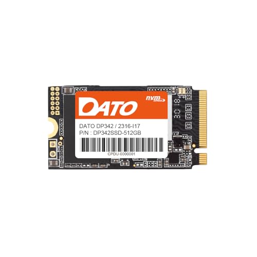 DATO(ダト) SSD 内蔵 DP342 M.2 2242 PCIe Gen3 x 4 NVMe 512GB 内蔵ソリッドステートドライブ (最大2500/1800 MB/s) ノートパソコン/タブレット/Legion Goに適用|ネコサン商店