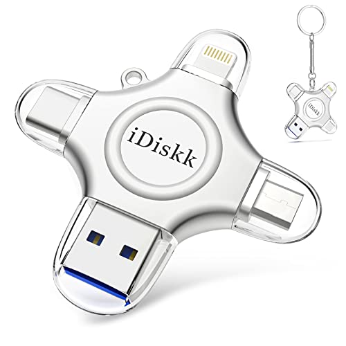 APPLE mfi認証済み iDiskk 256GB iPhone usbメモリ Lightning+USB A+Type-C+Microデバイスに対応 外付けフラッシュメモリー 人気のusb iphoneランキング Lightningコネクター｜ネコサン商店