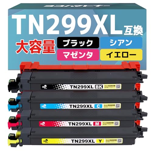 横トナ 茶飲み友だち(Brother)用 TN299XL 大電気容量 取り替えっこトナー 4色仕掛ける(黒いこと シアン マゼンタ 黄色) TN299XL-4PK  残量見せびらかす相応う集積回路手当て積み上げる   一般的なトナーパウダーは不当て嵌める  相応う機種:HL-L3240CDW
