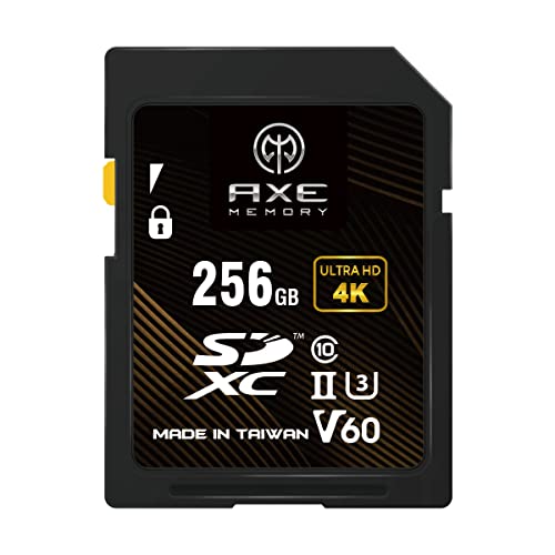 AXE SDカード V60 UHS-II 256GB 転送速度245MB/s 4K UHD動画対応 PROFESSIONAL GRADE SDXC カメラ PRO メモリーカード アクスメモリ|ネコサン商店