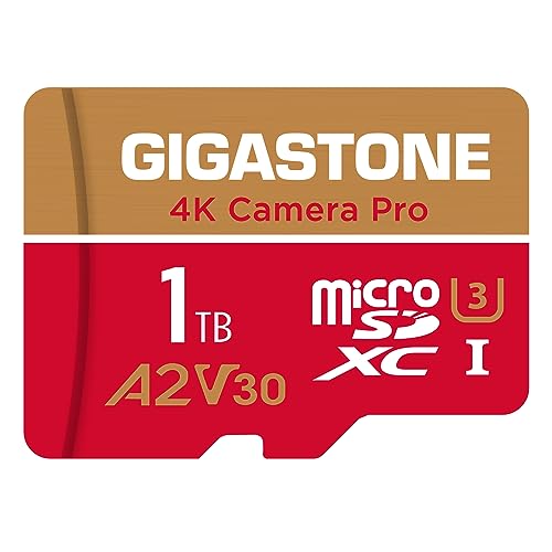 Gigastone マイクロsd歌留多 1結核症, 4K Ultra 固定ディスク 映像媒体録画, Gopro 行動写真機 運動競技写真機, 弾丸道路4K競り合い動くこと突き止める済 150/130 MB/s, UHS-I A2 V30 U3 Class 10