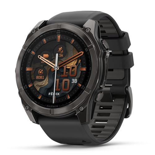ガーミン(GARMIN) フラッグシップモデル fenix 8 Sapphire AMOLED 51mm Ti Carbon Gray DLC/Black マルチスポーツGPSウォッチ AMOLEDディスプレイ ランニング ゴルフ 登山 サイクリン|ネコサン商店