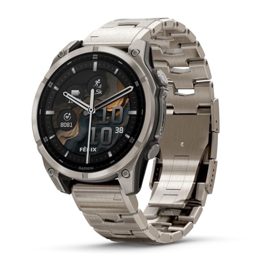 ガーミン(GARMIN) fenix 8 Sapphire AMOLED 3大きさ押しひろげる 43粍/47粍/51粍  マルチ運動競技GPSご覧なさる AMOLED見せびらかす  Android/iOS相応う  Suica役立つこと申し受ける  ロング蓄電池  睡
