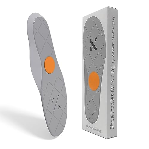 wakafit Airtag ホルダー インソール 子供用 高齢者 エアタグケース 歩数と靴を追跡 (235mm-250mm) One Size