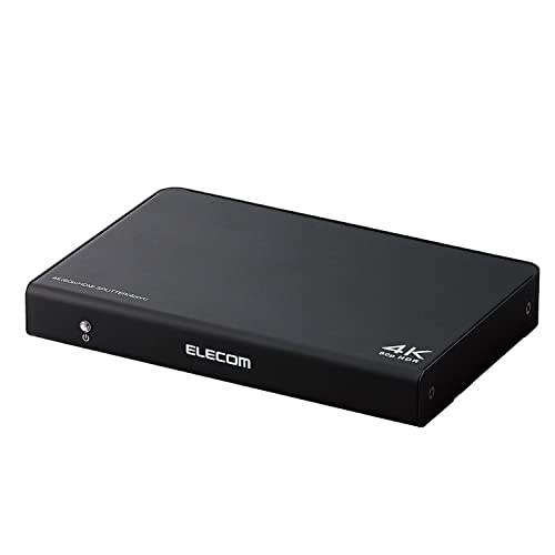 エレコム HDMI分かち合う器 4K 60サイクル(18Gbps) 1インプット 4最終生産物 HDCP2.2相応う VSP-HDP14BK 黒いこと