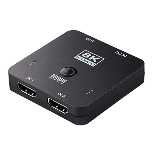 サンワダイレクト HDMIうつり変わり器 4K 120サイクル 8K 60サイクル相応う 2インプット1最終生産物 手動 自動小銃うつり変わり なおなお書き5相応う パウダーコンパクト HDR相応う 400-SW040 家電-その他