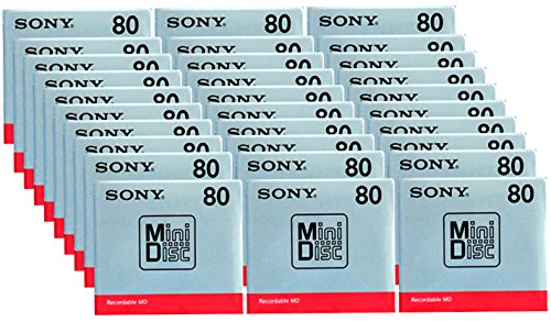 SONY 吹き込み用ミニレコード盤 MD 80分 30枚仕掛ける MDW80T