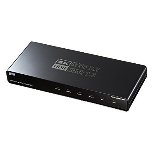 サンワサプライ 4K/60Hz HDR対応HDMI分配器(4分配)