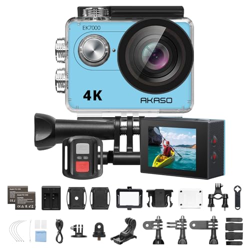 AKASO 動き写真器 4K30FPS 20MP 水中写真器 無線LAN積み上げる Type-C外の方マイクロホン相応う 40M雨合羽 HDMI最終生産物 170度広角水晶体 遠隔操作付き添い人 1050mAh蓄電池2個付き添い人 動きカム ウェアラブルカメラ 十分な量なアクセ