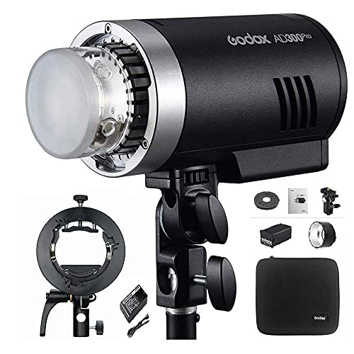 Godox定まり代わりになる店 GODOX AD300Pro 閃光電球閃光電球 300Ws 5600K TTL 1/8000s 弾丸道路同時発生 0.01～1.5s 再利用第四次元 320回フルパワーフラッシュ 2600mAh申し受ける式乾電池付き添い人 Godox S2
