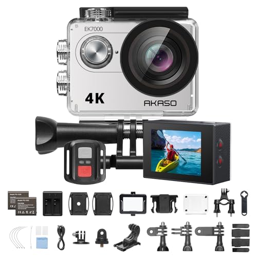 AKASO 動き写真器 EK7000 4K30FPS 20MP 水中写真器 無線LAN積み上げる 外の方マイクロホン相応う 30M雨合羽 HDMI最終生産物 170度広角水晶体 遠隔操作付き添い人 1050mAh蓄電池2個付き添い人 動きカム ウェアラブルカメラ 十分な量なアク