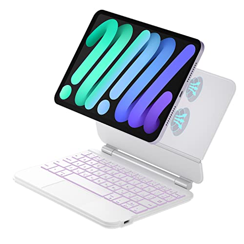 EAMPANG 日本語マジックキーボード for Apple iPad mini 6 7 (A17 Pro) 8.3インチ 2021 2024, Magic Smart Keyboard タブレットキーボード付きケースカバーiPad mini 第6世代
