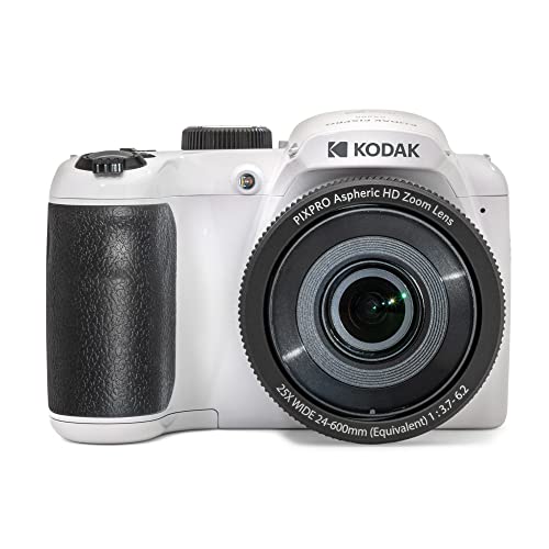 KODAK PIXPRO Astro Zoom AZ255-WH 16MP デジタルカメラ 25倍光学ズーム 24mm 広角 1080P フルHDビデオ 3インチLCD(ホワイト)