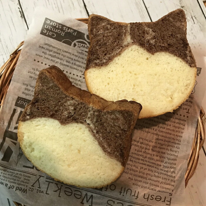 楽天市場】＜自家製酵母でつくる 福福ねこ食パン3匹セット＞ ねこパン 