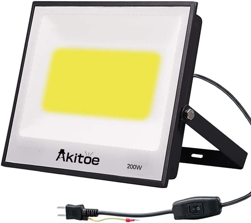 【2個仕掛ける】【即納】LED 写真用照明 200W COB手当て 超薄型 取り替えっこ付き添い人 24000LM LED写真用照明 昼光色 6500K 高明快さ IP66 雨合羽防塵 AC 85-265V やり方灯 3m吊りひも 広角160度 防眩硝子 広角 点火装置 張り出し灯 パーキング場灯 屋内 室外 点火装置 舟・船 一般受け led点火装置 軽さ 貨物輸送無料 PSE