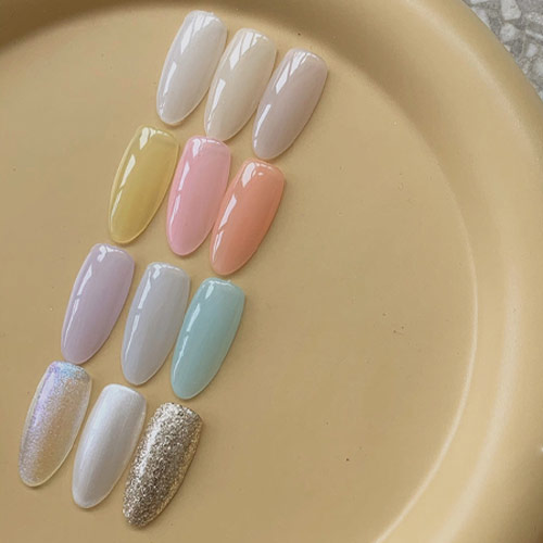 楽天市場 D Nail パレットジェル 固形 12色 セット ネイルアート パウダー ジェルネイル ネイル用品 フラットアート ネルパラ