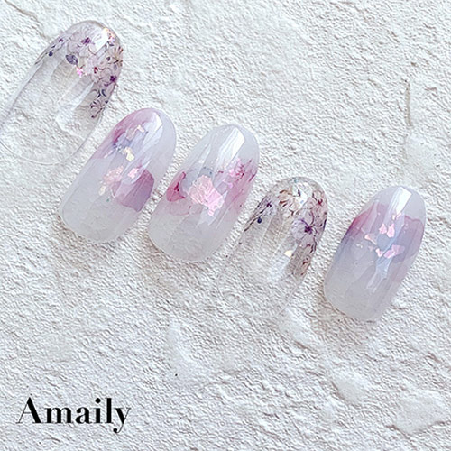 市場 Amaily ネイルシール No 1 38 ペールカラーフラワー
